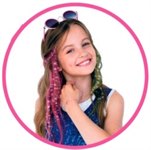 Детская тушь для волос Lucky синие блёстки Только для девочек Детская косметика Т16157