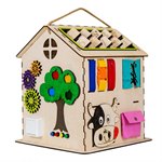 Бизиборд развивающая игрушка Бизидом Яблочный домик со светом KidClever KCL-0001