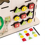 Бизиборд развивающая игрушка Бизидом Яблочный домик с геобордом KidClever KCL-0003