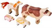 Набор деревянных фигурок животных для фермы 4 шт KidClever KCL-0002-komp