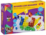 Мозаика для малышей 6 шаблонов 100 фишек Bondibon ВВ3746