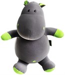 Детская декоративная подушка Бегемот малыш Няша зелёный GEKOKO A087