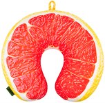 Дорожная подушка-подголовник антистресс Грейпфрут GEKOKO B045