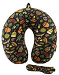 Дорожная подушка-подголовник антистресс Мексика + маска для глаз GEKOKO N09