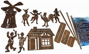 Бременские музыканты Театр теней набор фигур и декораций к спектаклю Крошки в окошке НФ-БМ-19