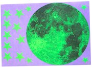 Луна и звезды светящиеся в темноте наклейки Люмастик Freeze Light FL-ЛЗ-18