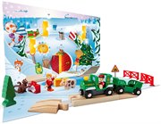 BRIO Новогодний рождественский адвент календарь с сюрпризами деревянной железной дорогой БРИО 33814