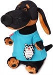 Собака Ваксон в футболке с совой мягкая игрушка Басик и компания 29 см BUDI BASA Vaks29-011