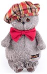 Кот Басик в красном клетчатом берете мягкая игрушка 30 см BUDI BASA Ks30-132