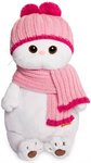 Кошка Ли-Ли в розовой шапке с шарфом мягкая игрушка Басик и компания 24 см BUDI BASA LK24-022