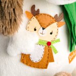 Собака Бартоломей в шарфе и с оленем мягкая игрушка Басик и компания 27 см BUDI BASA Bart27-009