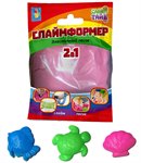 СЛАЙМФОРМЕР эластичный кинетический песок 1 формочка 400 гр в пакете 1TOY Т16543