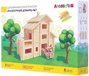 Деревянный конструктор Лесовичок Разборный домик №7 410 элементов les 007