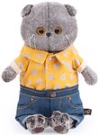 Кот Басик в джинсовых шортах и желтой рубашке мягкая игрушка 22 см BUDI BASA Ks22-127