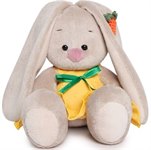 Зайка Ми в желтом сарафане с морковкой мягкая игрушка Басик и компания 15 см BUDI BASA SidX-249