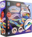 Гибкий трек Большое путешествие с машинкой на радиоуправлении, рампа-трамплин, перекресток конструктор 1Toy 206 деталей Т16712