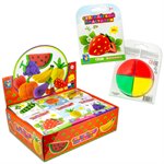 Суперлегкий пластилин Фрукты, овощи и ягоды 30 гр 1TOY Т17162