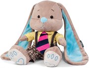 Зайка Жак в полосатом галстуке мягкая игрушка 25 см в подарочной упаковке коллекция Стиляги Jack&Lin JL-025-25-KCO