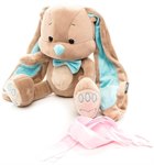 Зайка Жак с галстуком бабочкой мягкая игрушка 25 см в подарочной упаковке Jack&Lin