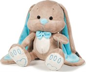 Зайка Жак с галстуком бабочкой мягкая игрушка 25 см в подарочной упаковке Jack&Lin