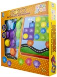 Мозаика для малышей кнопками Кнопик Машинка 6 шаблонов 41 кнопочка Игродром 1toy Т16700