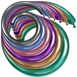 Воздушные шары для моделирования ШДМ 2'' ассорти хром 50 шт. Дон Баллон