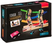 Гонки Деревянная развивающая игра трасса с машинками Bondibon ВВ4188