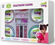 Слайм тайм Набор надувного слайма с украшениями 4 вида 1TOY Т17644