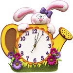 Часы из фоамирана Зайка в лейке Волшебная мастерская ЧФ-01